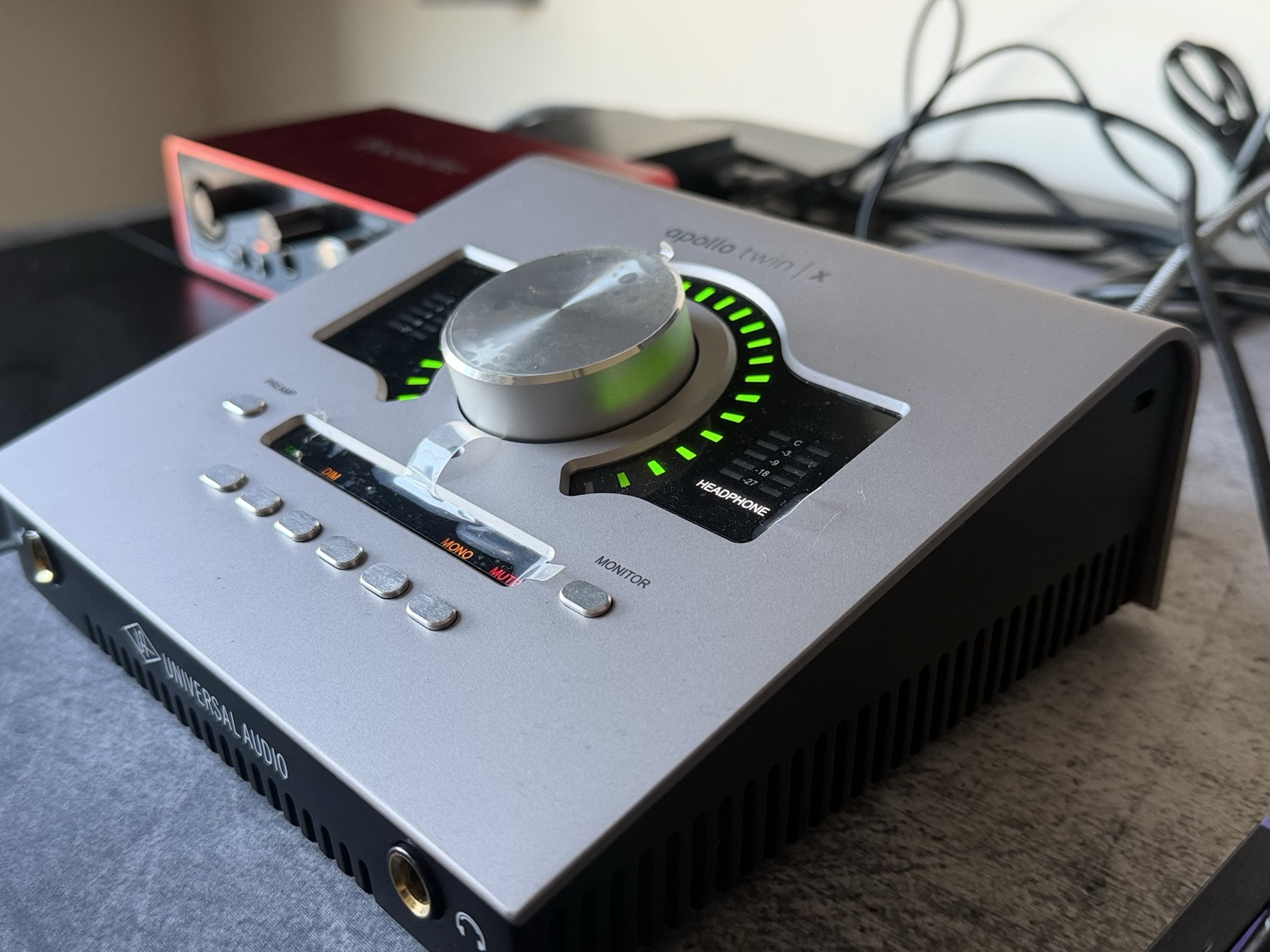 Apollo Twin X audio interface in the studio